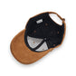 Corduroy Baseball Cap with Soft Ribbed Texture and Embroidered Smiley Detail