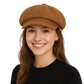 Soft Newsboy Beret Cap with Structured Crown
