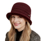 Warm Winter Cloche Hat with Faux Fur Trim
