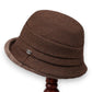 Warm Winter Cloche Hat with Faux Fur Trim
