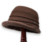 Warm Winter Cloche Hat with Faux Fur Trim