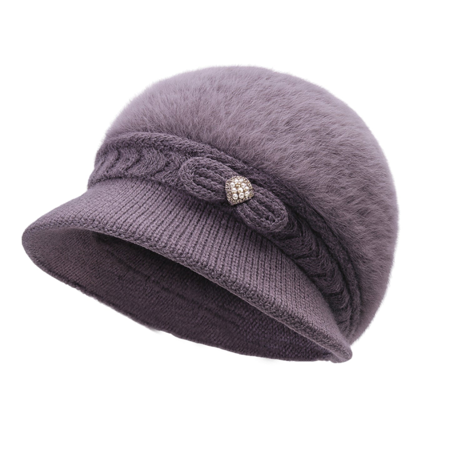 Soft Winter Knit Hat with Elegant Bow Accent