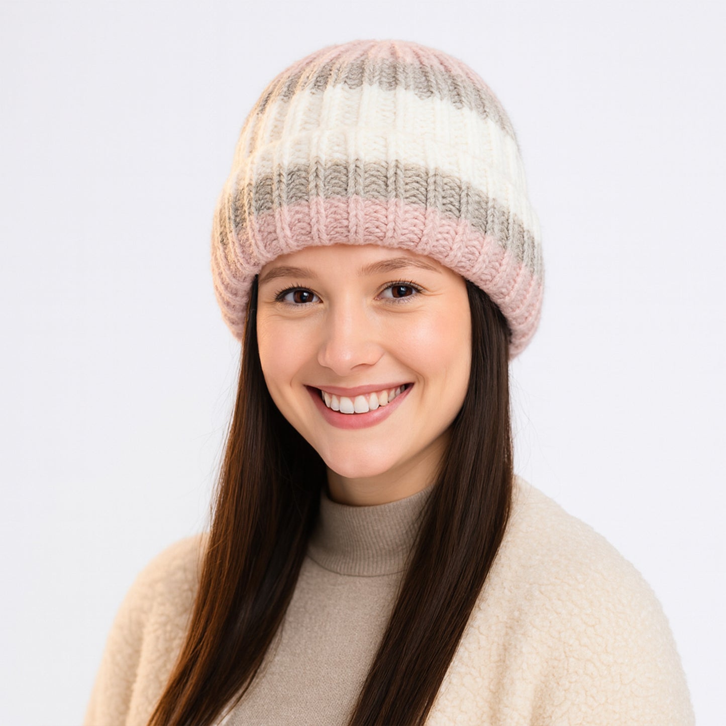 Cozy Rib-Knit Winter Beanie with Soft Stretch Fabric