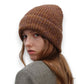 Soft Knit Winter Beanie with Warm Thick Ribbed Texture