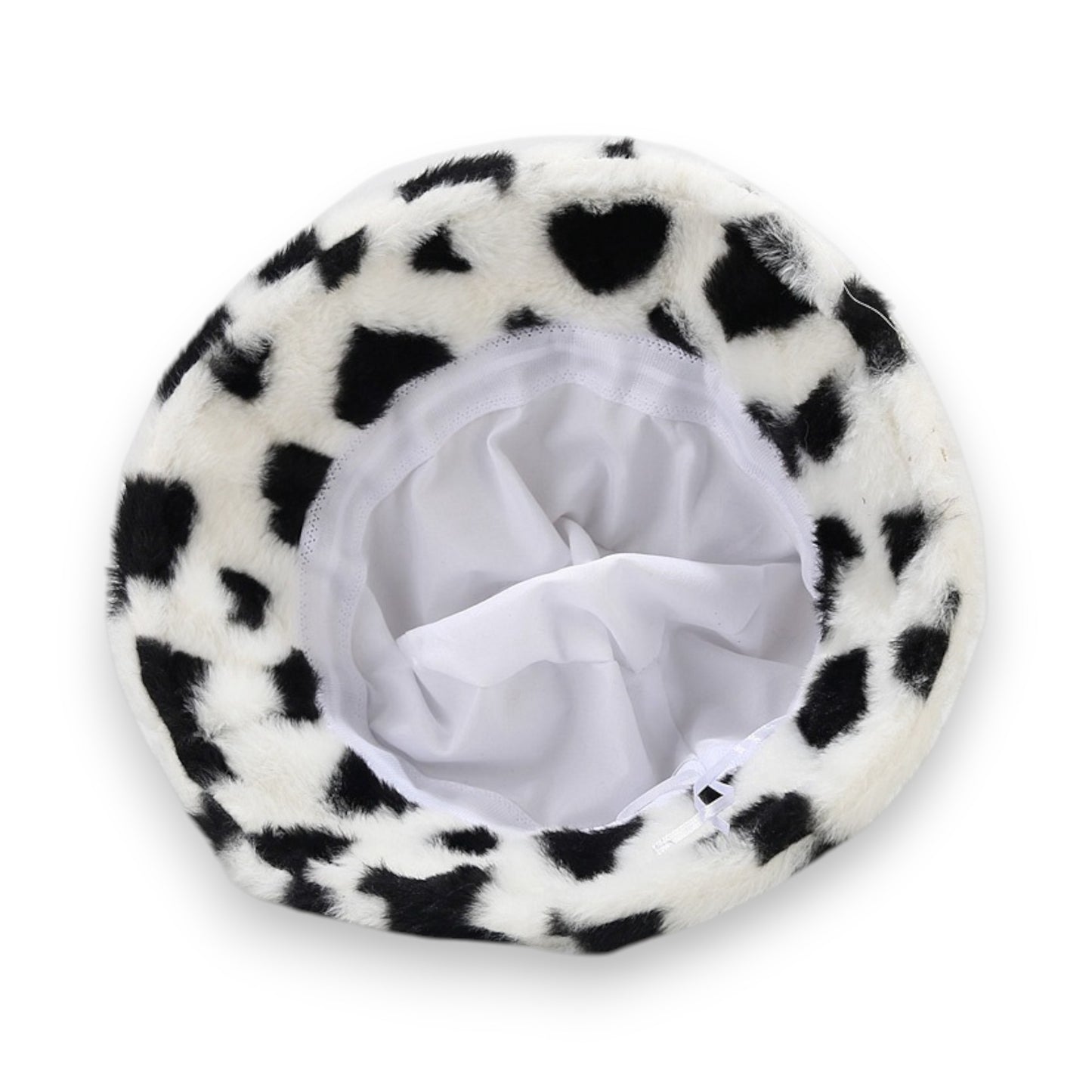Valentine Plush Heart Pattern Bucket Hat Soft Texture Cozy Winter Style