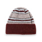 Soft Ribbed Knit Beanie Hat with Striped Pattern