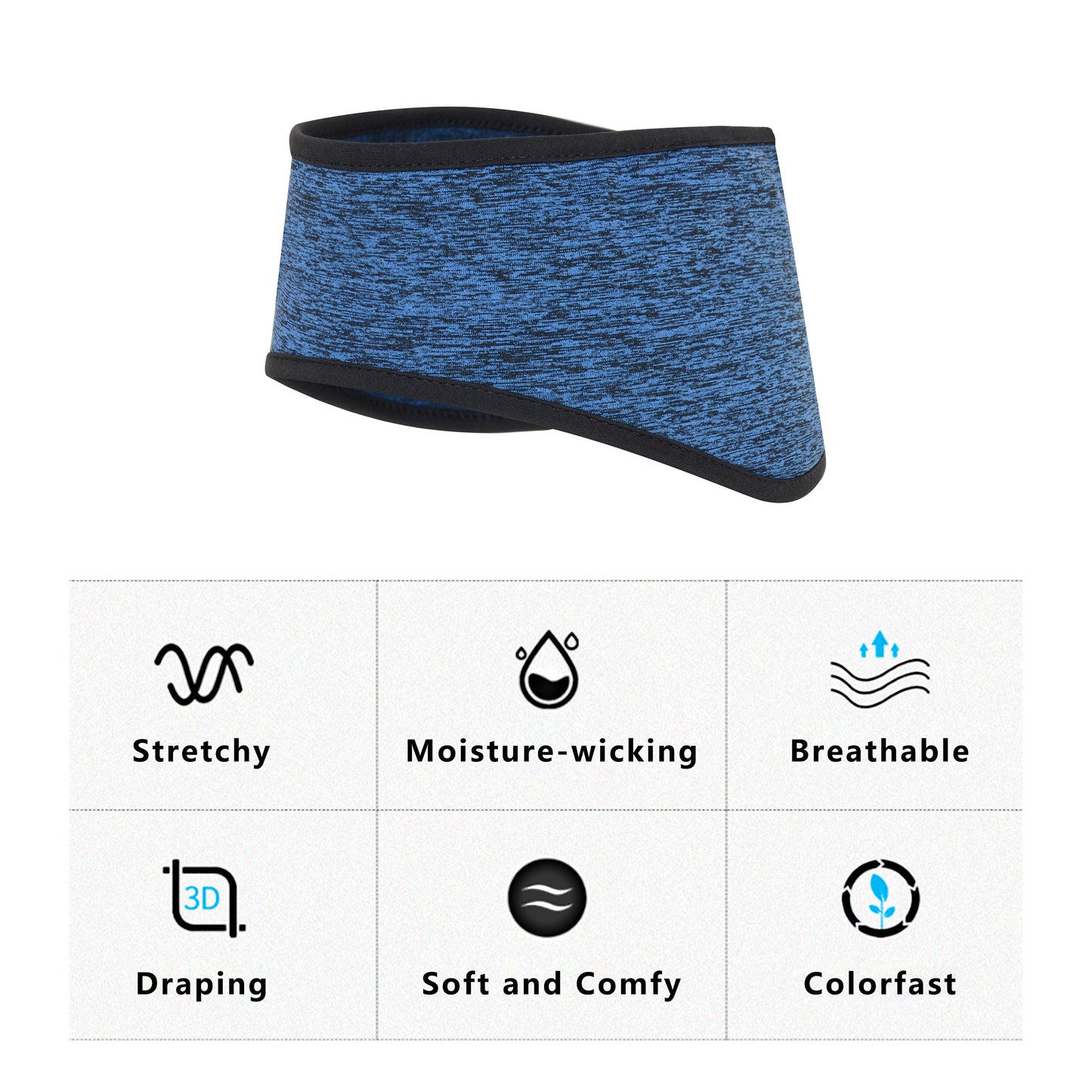 Sports Headband Moisture-Wicking for Running Workouts Exercise Men and Women Winter Ear Warmer