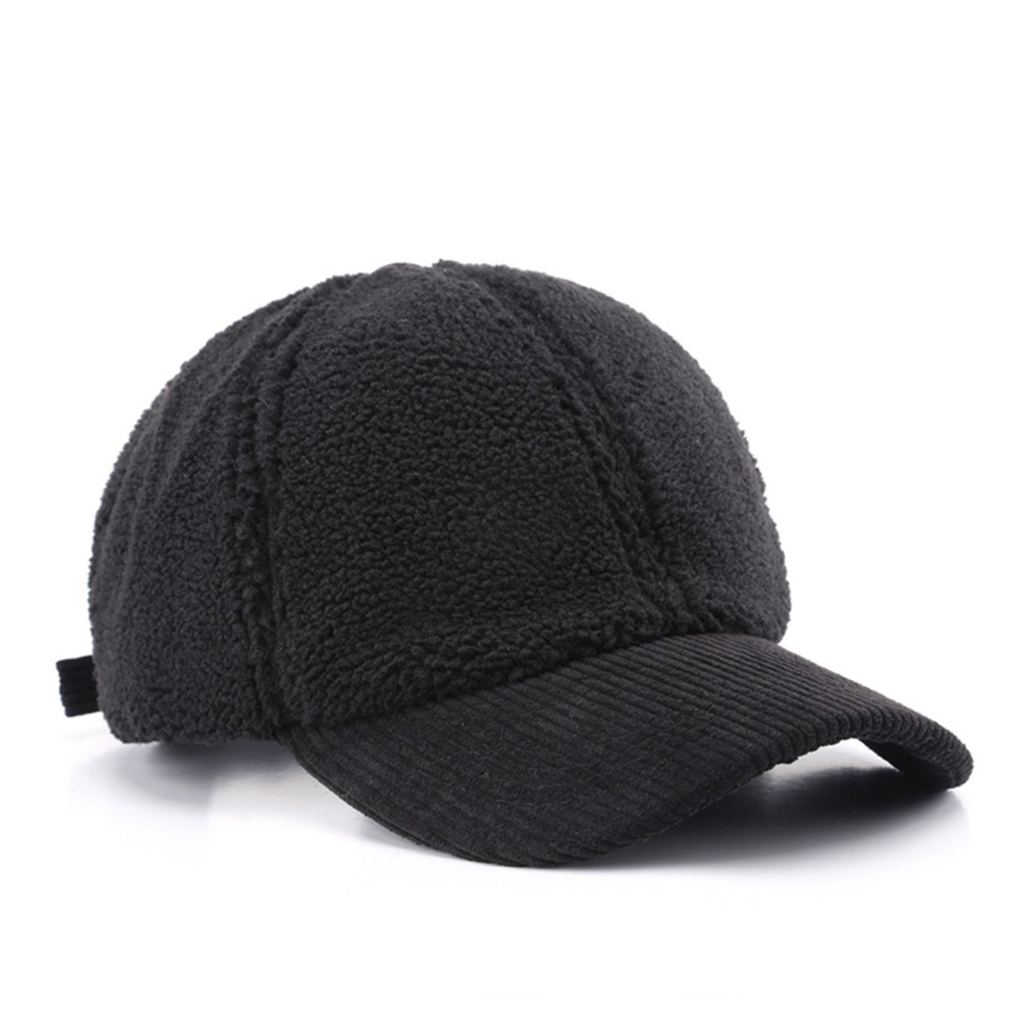 Plush High Pile Fleece Baseball Cap with Soft Textured Panels and Ribbed Brim Detail for Warmth and Comfortable Everyday Wear
