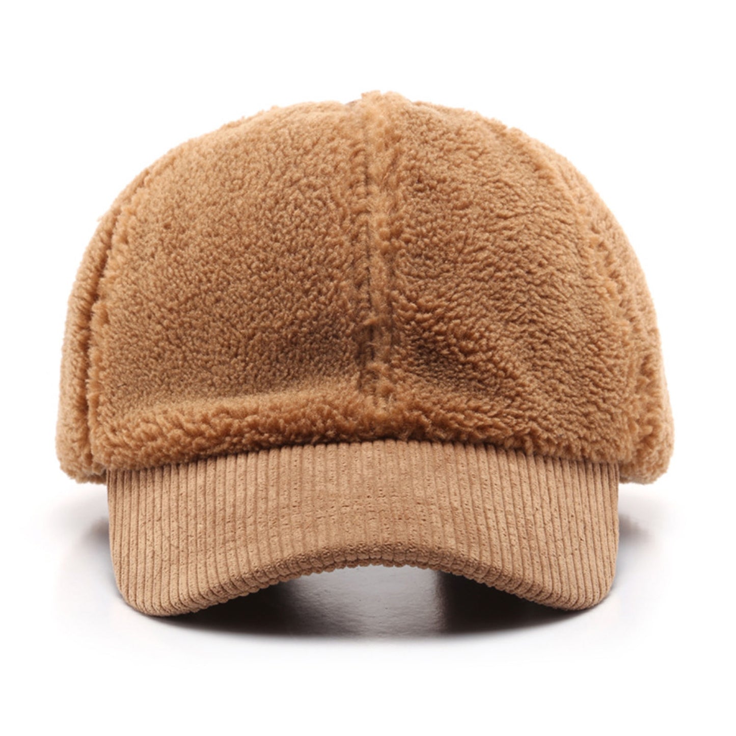 Plush High Pile Fleece Baseball Cap with Soft Textured Panels and Ribbed Brim Detail for Warmth and Comfortable Everyday Wear