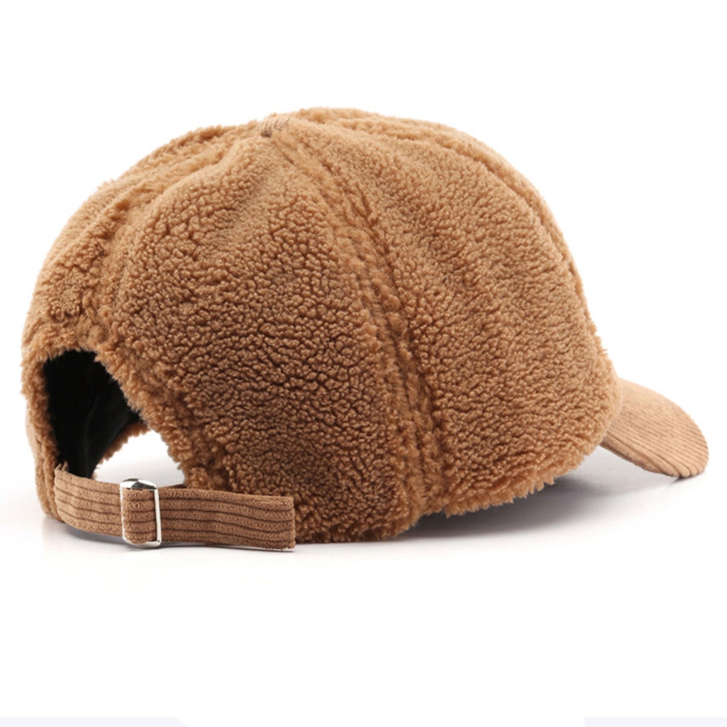Plush High Pile Fleece Baseball Cap with Soft Textured Panels and Ribbed Brim Detail for Warmth and Comfortable Everyday Wear
