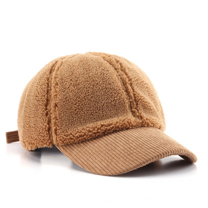 Plush High Pile Fleece Baseball Cap with Soft Textured Panels and Ribbed Brim Detail for Warmth and Comfortable Everyday Wear