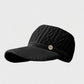 Plush Knit Ponytail Visor Hat with Soft Textured Cable Pattern and Curved Brim Design for Comfortable Everyday Cold-Weather Wear