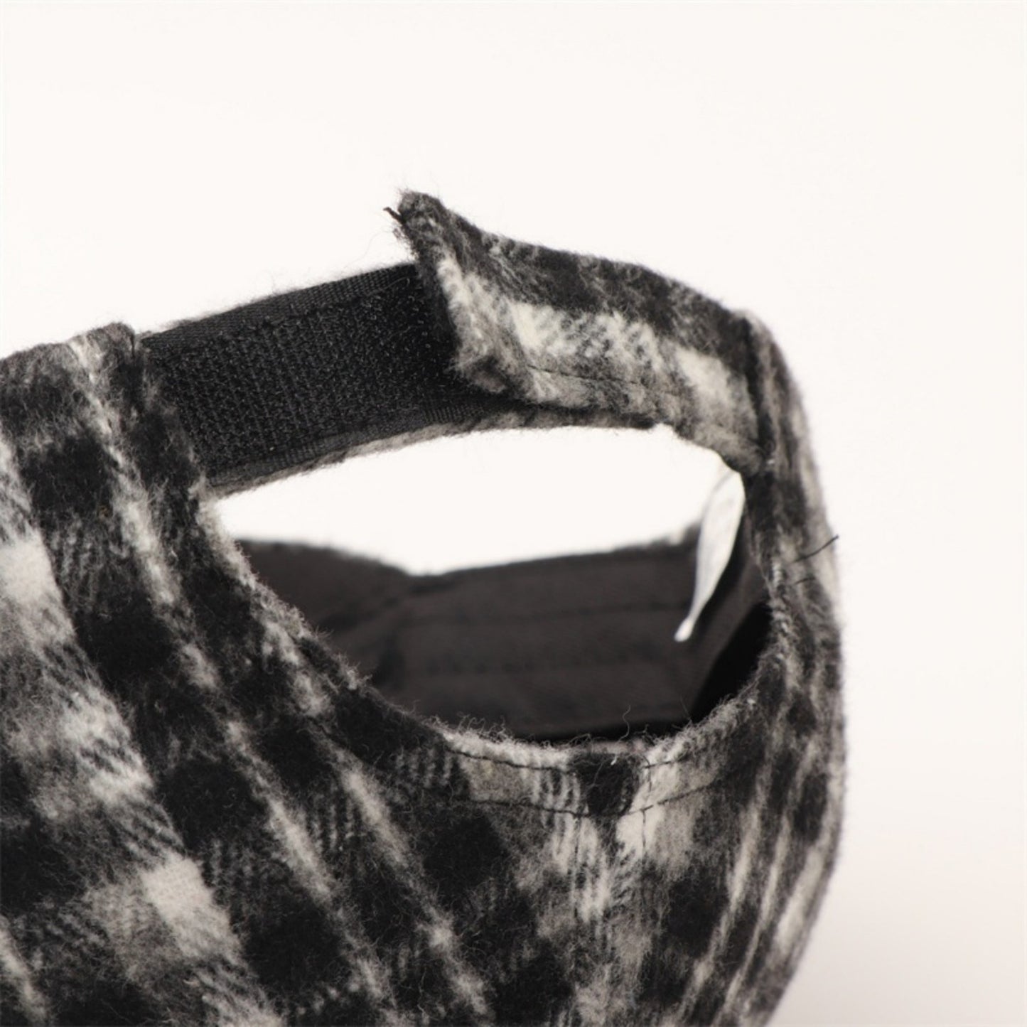 Plaid Baseball Cap with Curved Brim Soft Structured Crown and Adjustable Back Strap