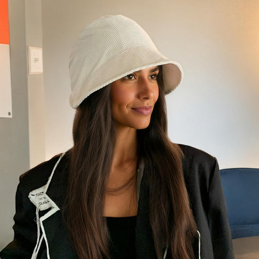 Textured Soft Bucket Hat with Foldable Brim Relaxed Fit and Lightweight Fabric Design