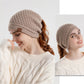 Womens Knit Beanie Hat with Ponytail Opening Soft Slouchy Winter Cap