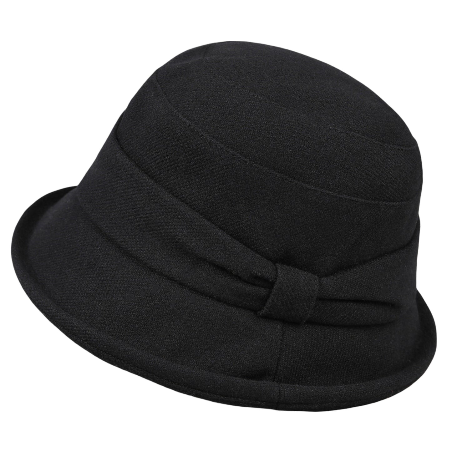 Womens Soft Structured Cloche Hat with Classic Side Band