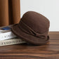 Womens Soft Structured Cloche Hat with Classic Side Band