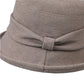 Womens Soft Structured Cloche Hat with Classic Side Band