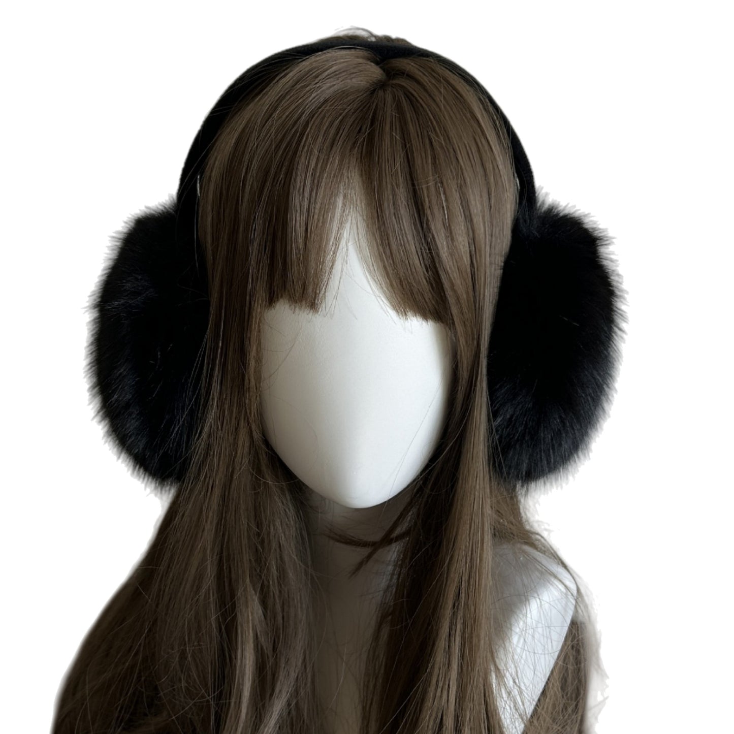 Plush Faux Fur Earmuffs with Soft Cushioned Ear Covers and Lightweight Comfortable Wraparound Headband Design