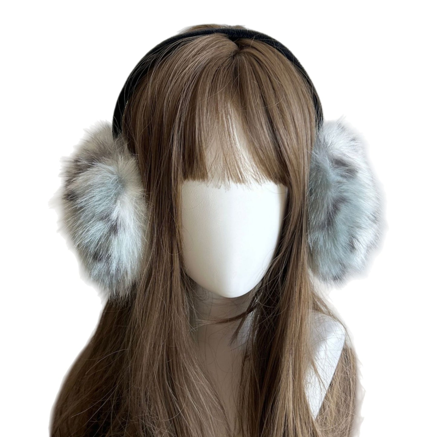 Plush Faux Fur Earmuffs with Soft Cushioned Ear Covers and Lightweight Comfortable Wraparound Headband Design