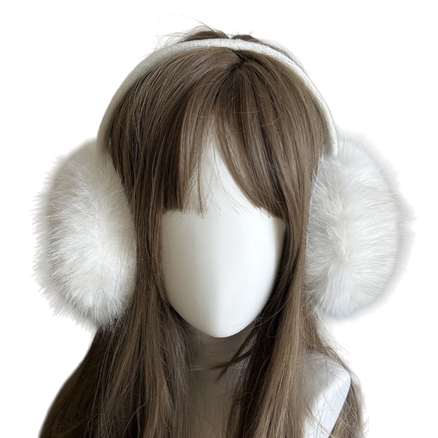 Plush Faux Fur Earmuffs with Soft Cushioned Ear Covers and Lightweight Comfortable Wraparound Headband Design