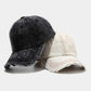 Distressed Washed Baseball Cap with Curved Brim