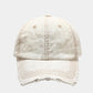 Distressed Washed Baseball Cap with Curved Brim