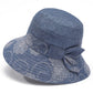 Embroidered Floral Bucket Hat with Side Bow Detail 22-22.8in