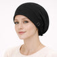 Adjustable Satin-Lined Sleep Bonnet with Soft Stretch Fit and Secure Strap Closure