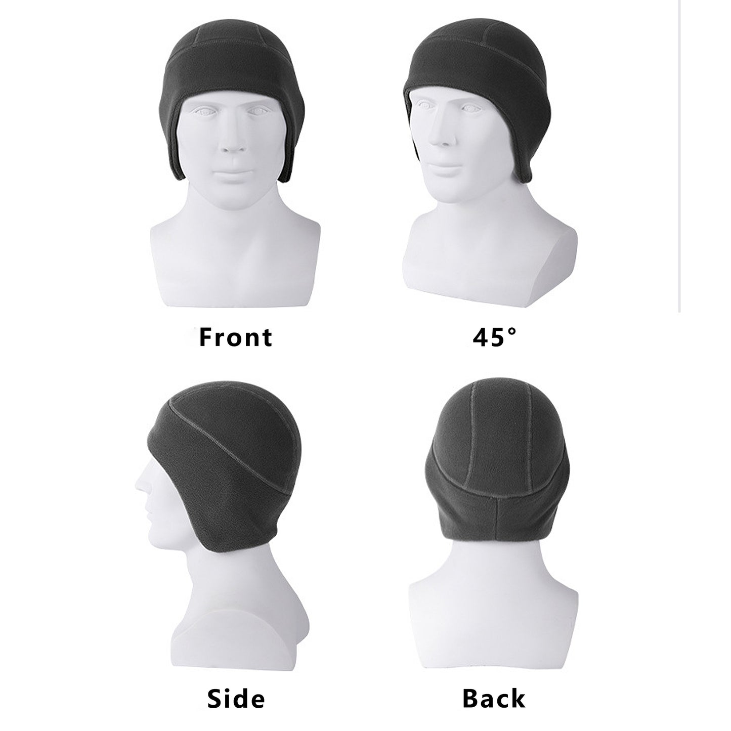 Winter Fleece Beanie Cap Earflap Hat for Runners Hikers Cyclists and Outdoor Sports Unisex