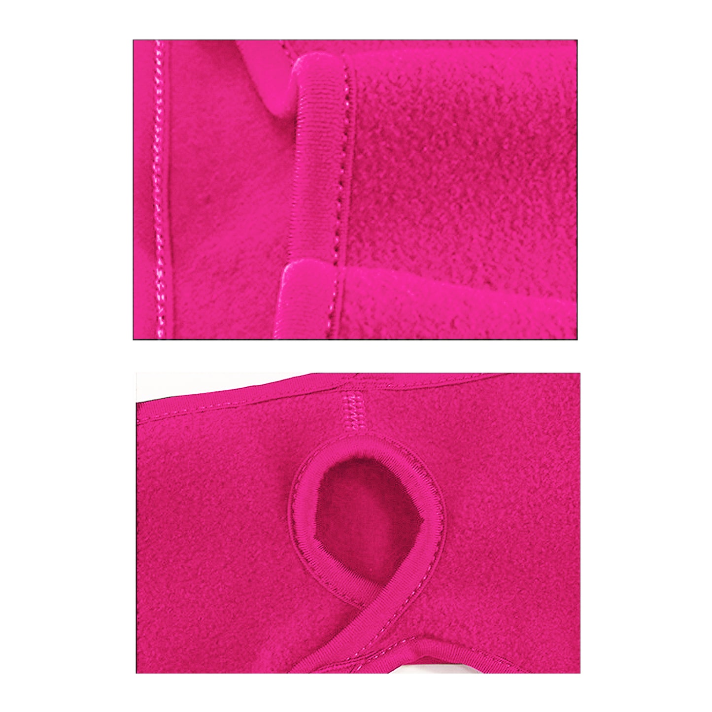 Ponytail Fleece Headband Winter Ear Warmer Moisture-Wicking Windproof for Running Outdoor Sports