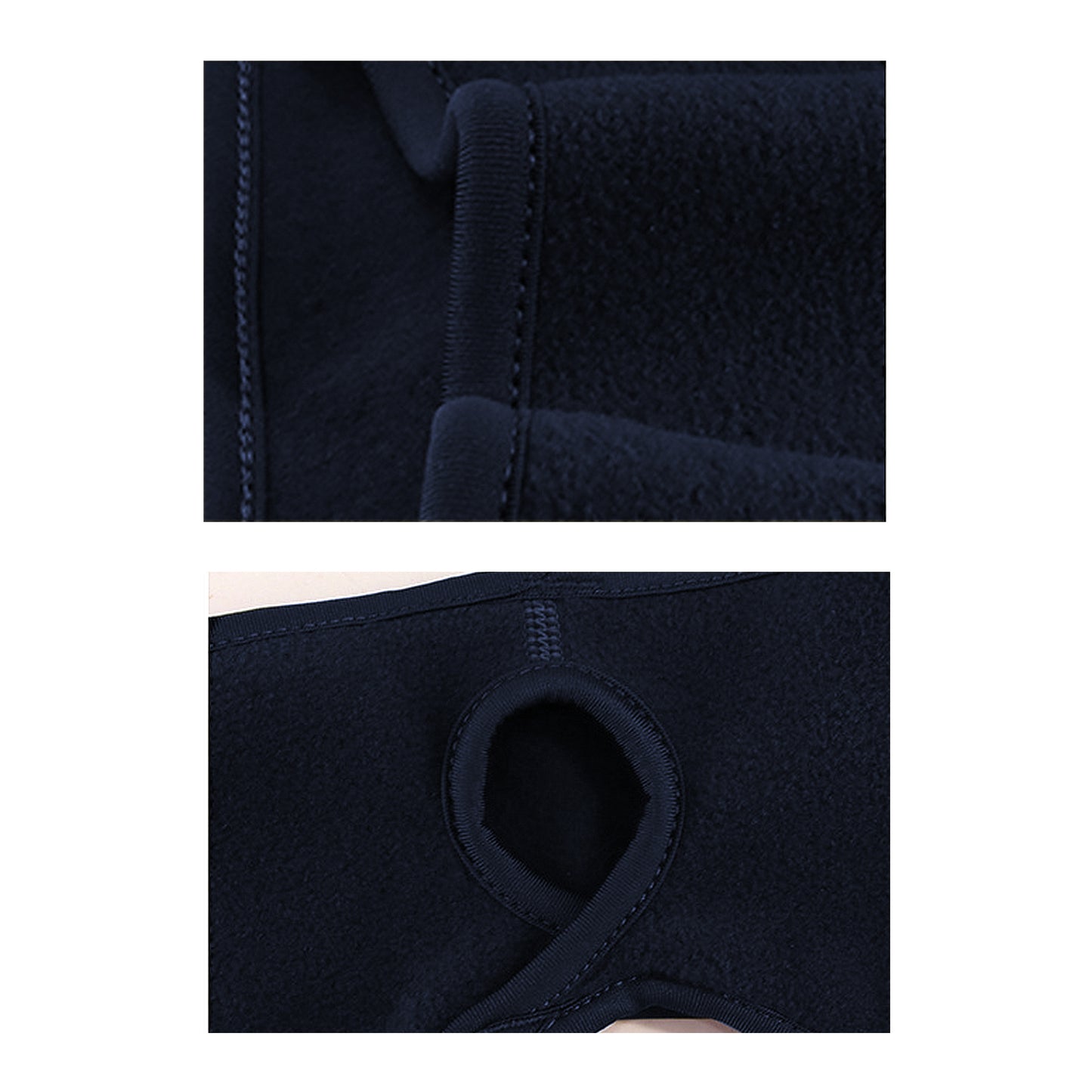 Ponytail Fleece Headband Winter Ear Warmer Moisture-Wicking Windproof for Running Outdoor Sports