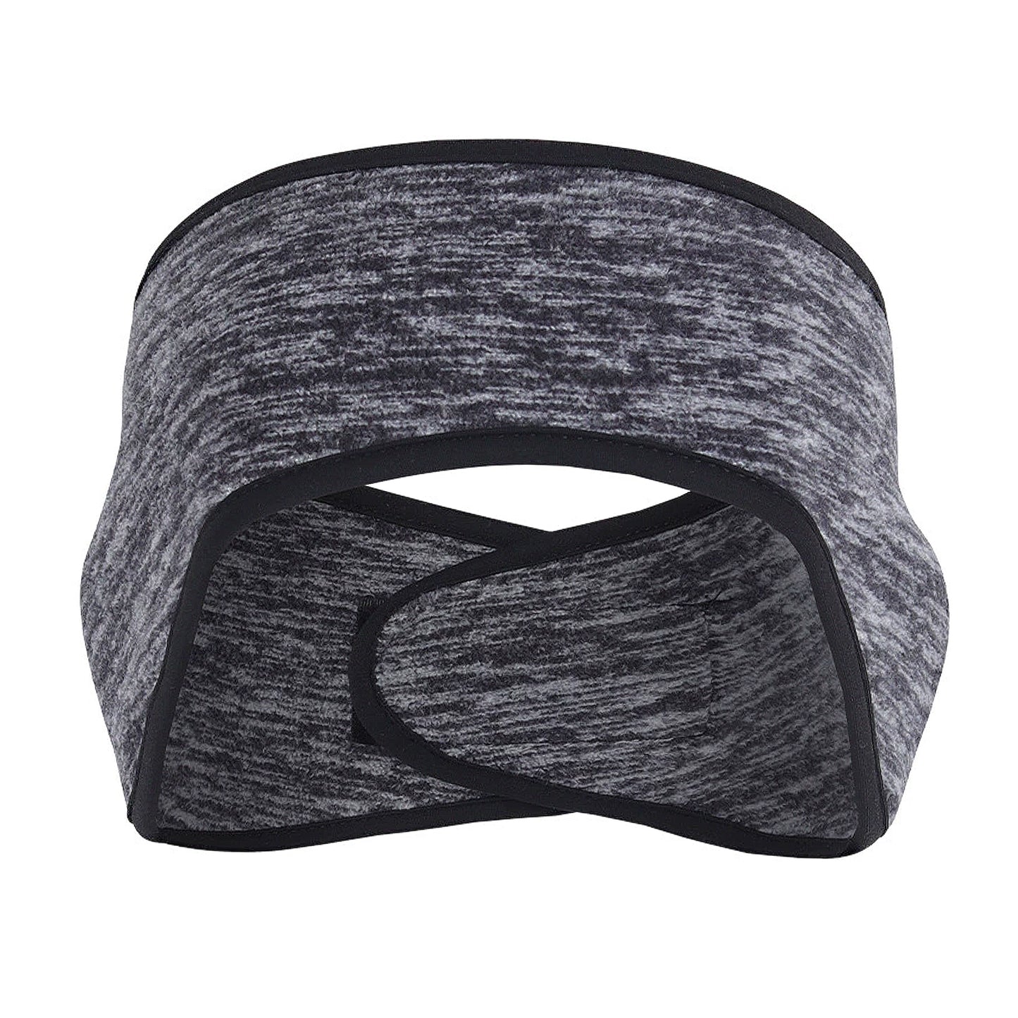 Winter Fleece Headband Adjustable Stretchy Ear Warmer Full Cover Sweatband Unisex - Velcro Design