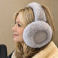 Plush Faux Fur Earmuffs with Foldable Design and Soft Cushioned Ear Pads for Cold Weather Comfort