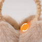 Plush Faux Fur Foldable Earmuffs with Elastic Headband and Cushioned Ear Covers