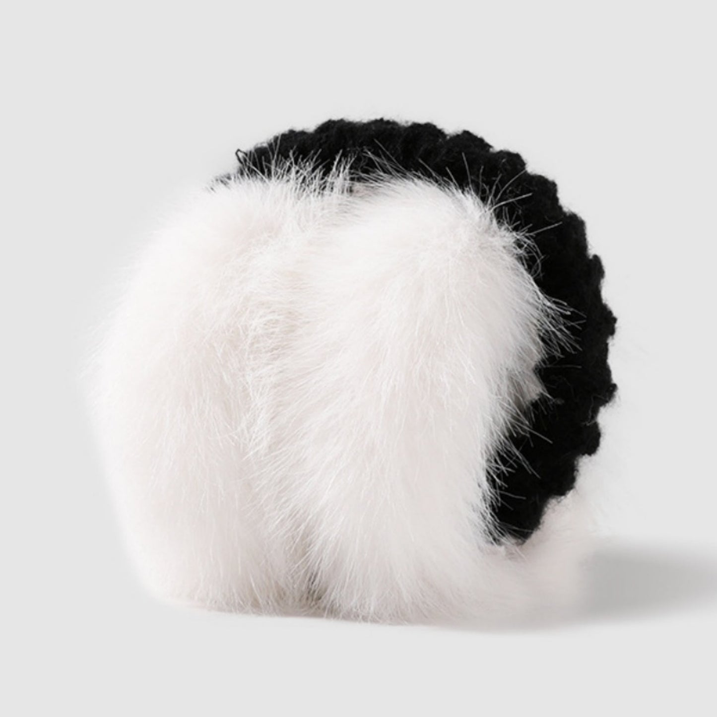 Plush Faux Fur Foldable Earmuffs with Elastic Headband and Cushioned Ear Covers