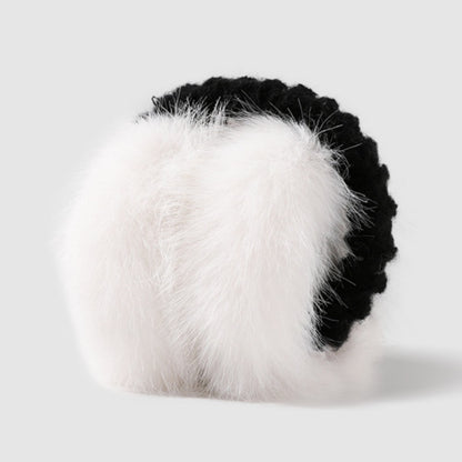Plush Faux Fur Foldable Earmuffs with Elastic Headband and Cushioned Ear Covers