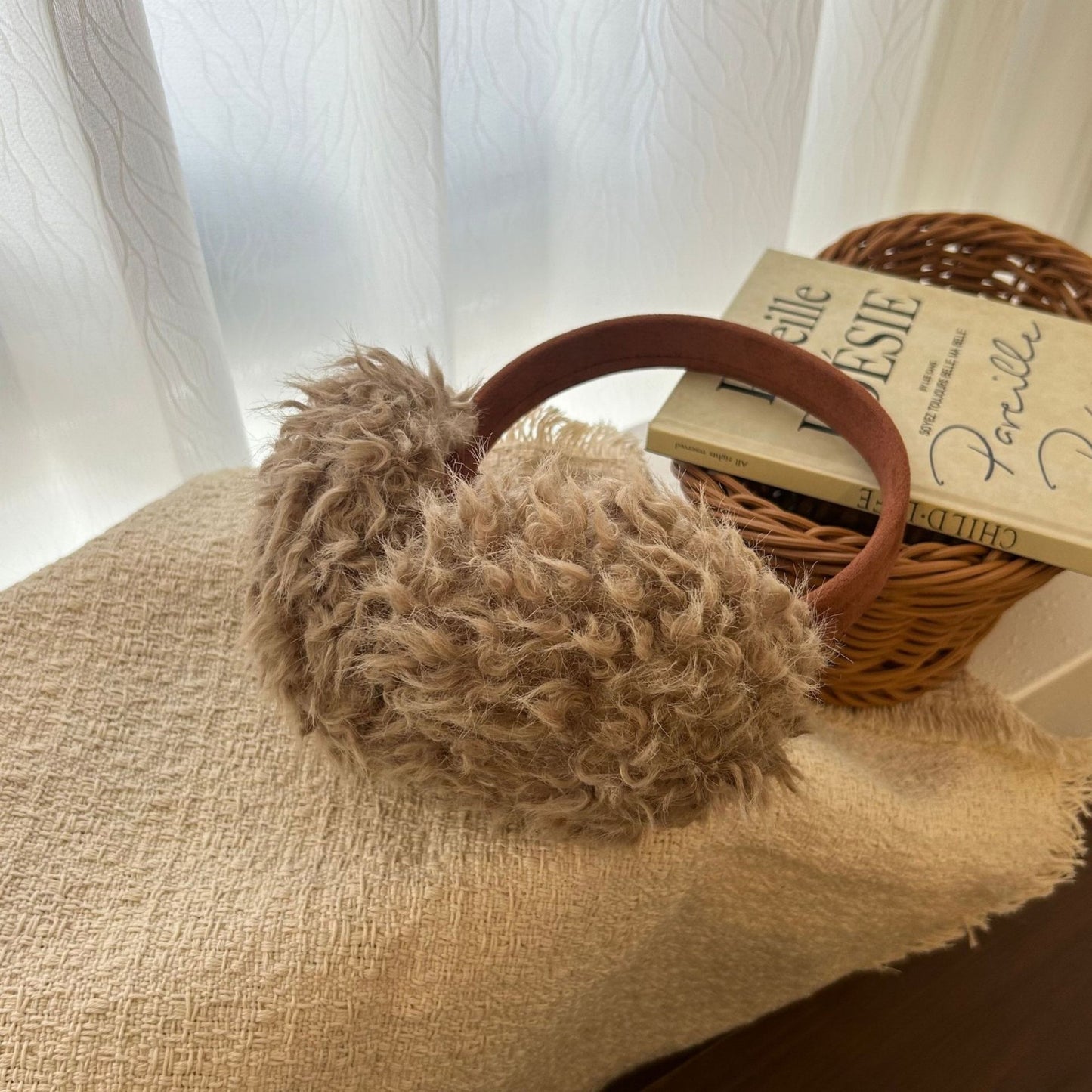 High Pile Faux Shearling Earmuffs with Padded Headband and Plush Cushioned Ear Covers