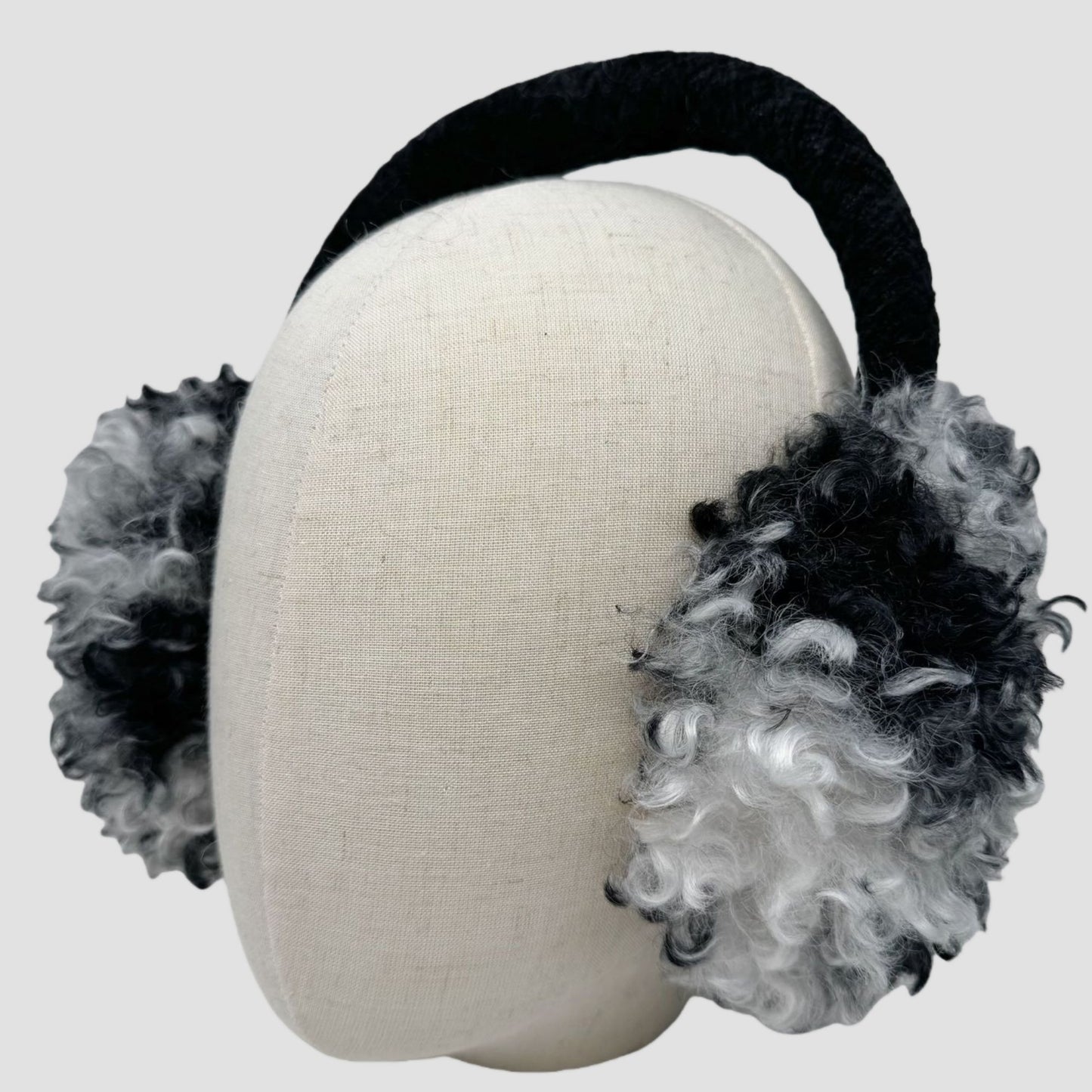 High Pile Faux Shearling Foldable Earmuffs with Plush Cushioned Ear Covers and Soft Wrapped Headband