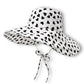Womens Wide Brim Sun Hat with Valentine Heart Print Lightweight Packable Design