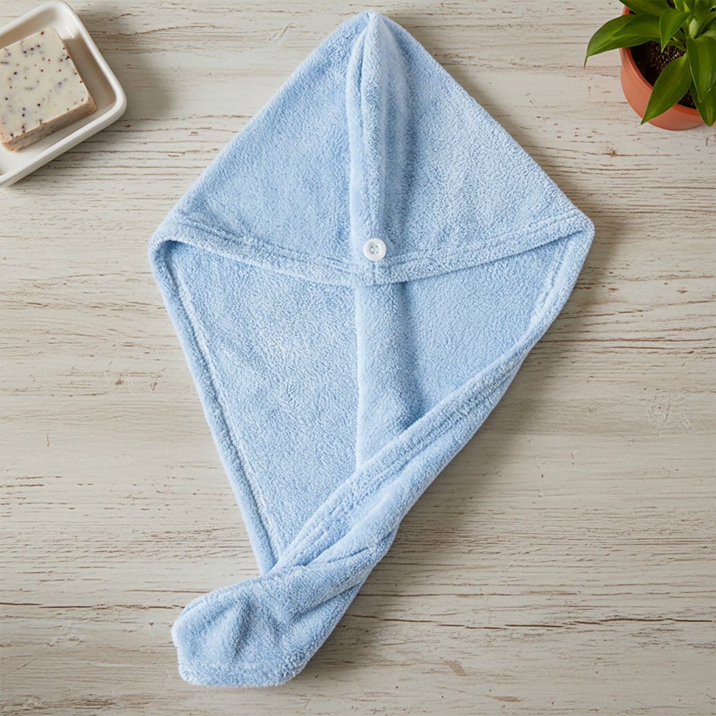 2 Pack Solid Hair Drying Towel Turban Absorbent Soft Quick Dry Hair Wrap