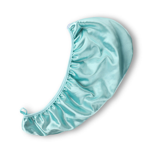 Soft Double Layer Hair Drying Cap with Secure Button Loop Closure