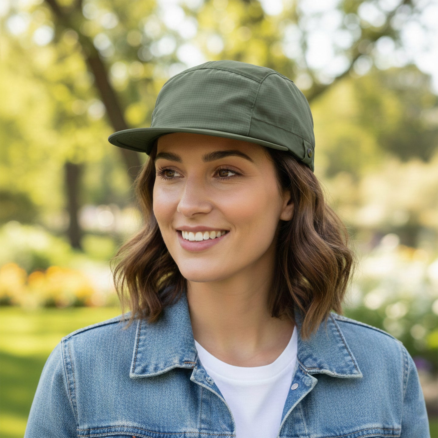 Quick Dry Short Brim Baseball Cap With Sunglasses Holder Lightweight Hat