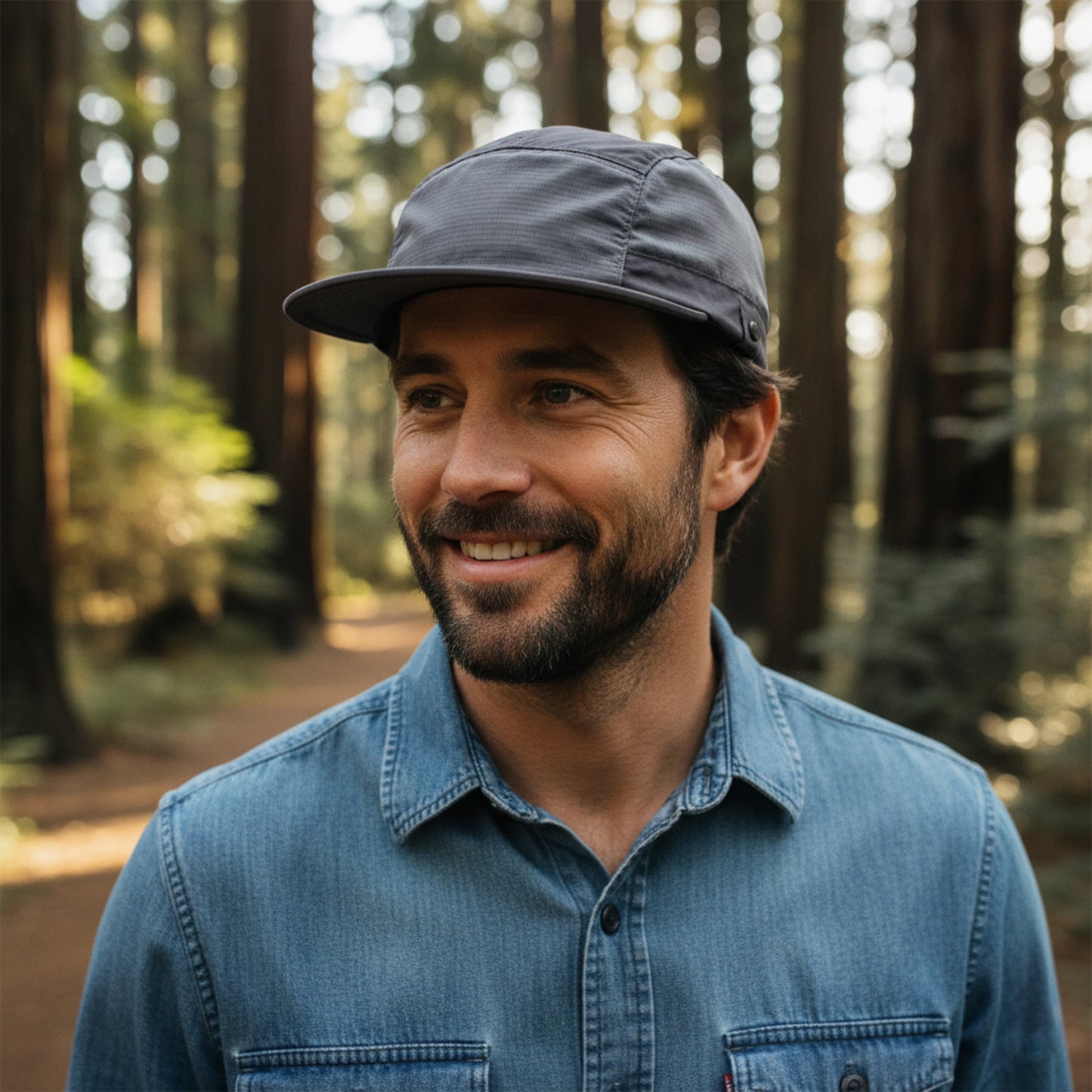 Quick Dry Short Brim Baseball Cap With Sunglasses Holder Lightweight Hat