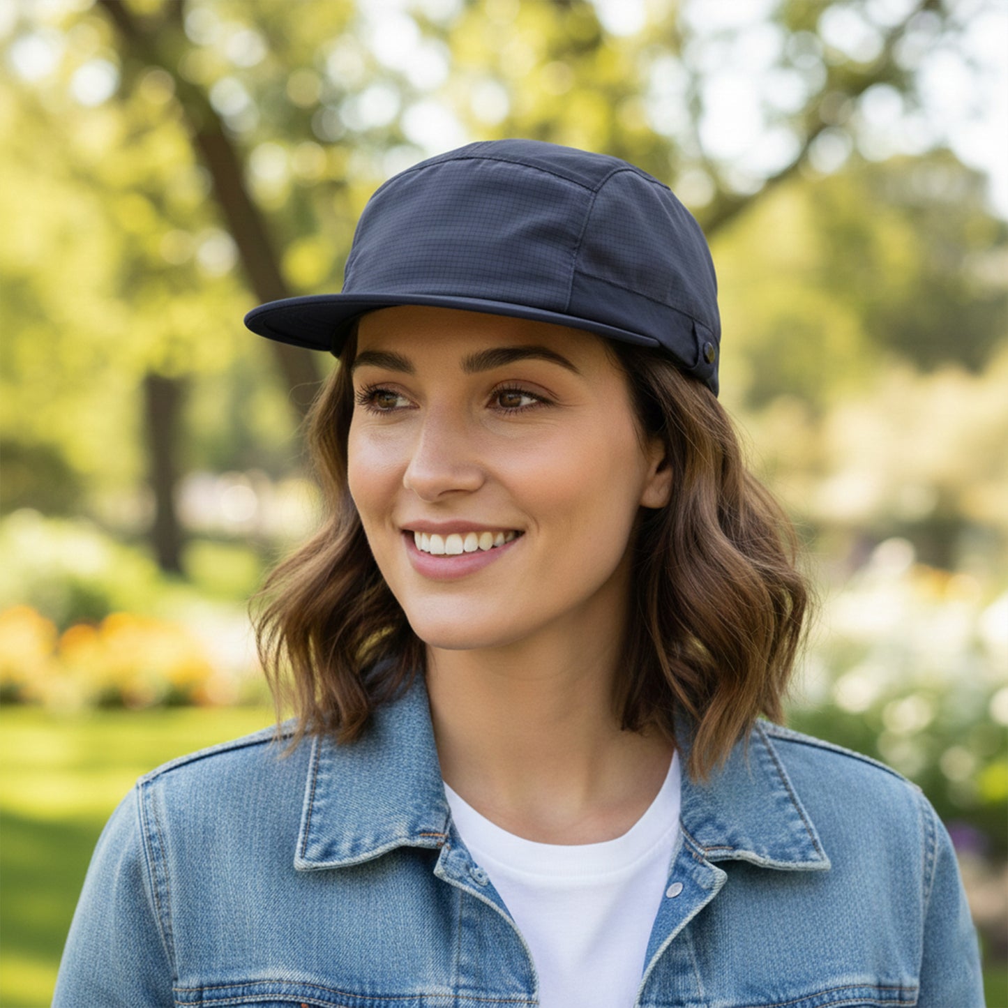 Quick Dry Short Brim Baseball Cap With Sunglasses Holder Lightweight Hat