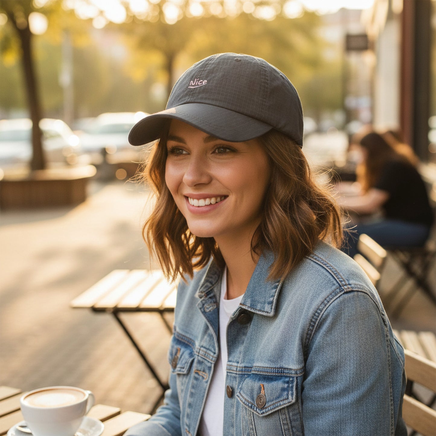 Lightweight Baseball Cap with Embroidered Nice Detail and Adjustable Back Strap