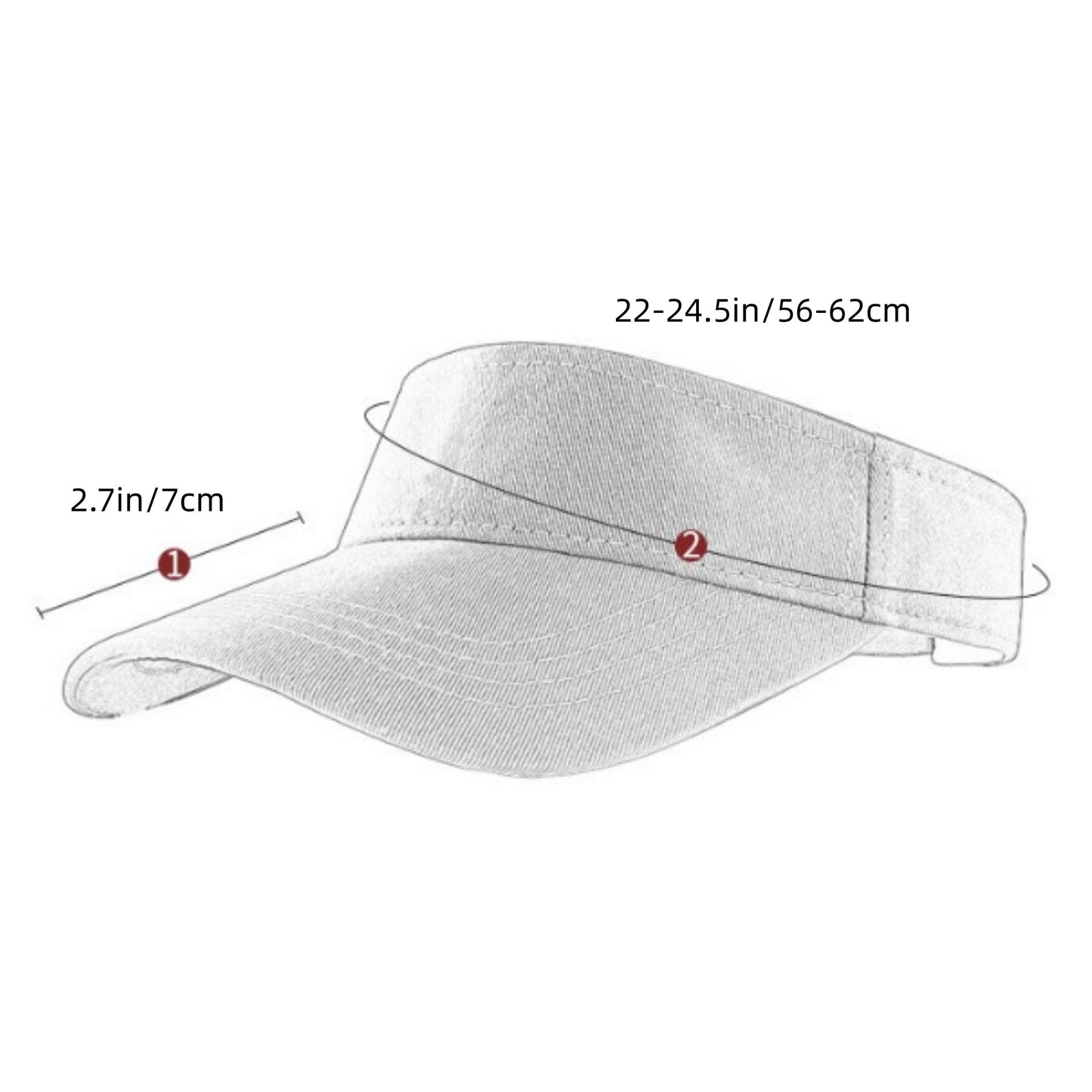 Classic Visor Hat with Curved Brim Lightweight Adjustable Headwear