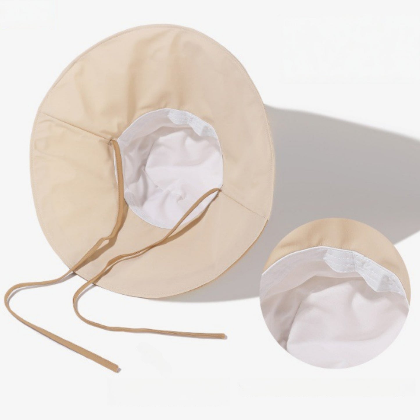 Wide Brim Soft Sun Hat with Tie Strap Lightweight Casual Headwear