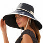 Wide Brim Soft Sun Hat with Tie Strap Lightweight Casual Headwear