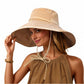 Wide Brim Soft Sun Hat with Tie Strap Lightweight Casual Headwear